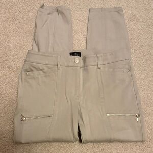 White House Black Market The Skinny Khaki Pants with Zipper Detail
